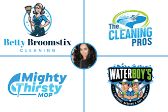 do cleaning, power washing and pressure washing logo or any graphics design