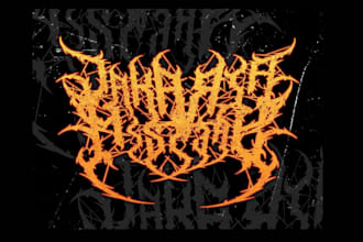 design black, slam, or death metal logo for your band