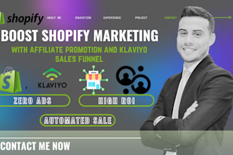 boost shopify store marketing with affiliate promotion and klaviyo sales funnel