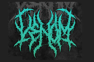 create black, slamming, brutal, death metal band logo