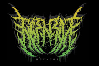 make awesome logo death metal, black metal font