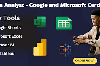 be your data entry and analyst using excel, power bi, tableau and googlesheet