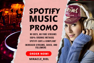 do organic spotify music promotion, USA spotify promo to real audiences