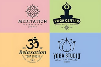 design fashion wellness beauty health and spa yoga logo