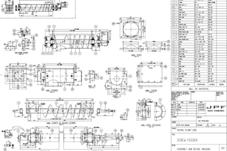 2d mechanical drawing technical drawing 2d engineering drawing detailed drawing