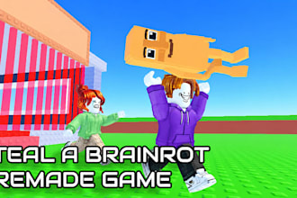 build roblox brainrot game like steal a brainrot as roblox game builder