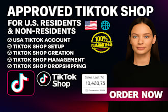 set up tiktok shop USA fix tiktok shop USA tiktok  shop manager for non USA