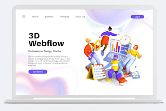 design award winning webflow websites with 3d design