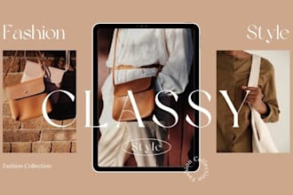 design luxury fashion product banner, poster for shopify sales or website
