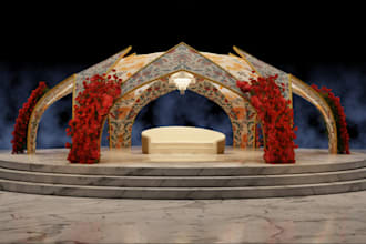 modern concert stage,event stage,dancing stage render, musical stage design, cgi