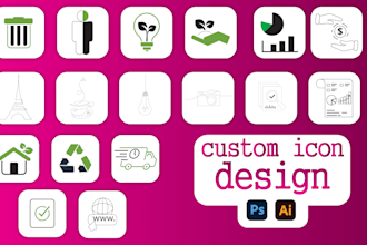 create a unique line icon site for your website