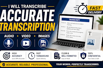 transcribe your audio, video, image files accurately