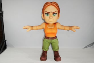 sculpt3d toy model, character action figure, stl file for object sculpting