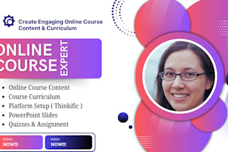 create online course content, curriculum course lesson plan, ebook on thinkific