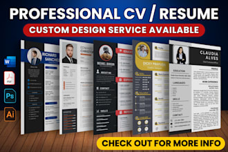 design and upgrade your professional cv, resume, cover letter, optimize linkedin