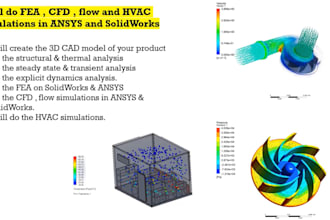 do fea and cfd simulation on ansys and solidworks