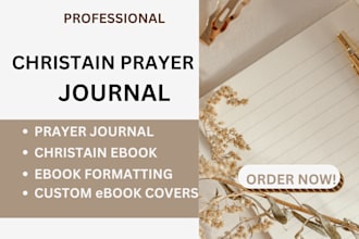 create prayer journal, daily devotion, christian book design