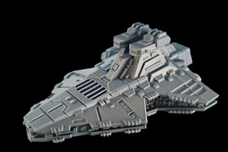 hard surface 3d models for games spaceship model, military tank for 3d printing