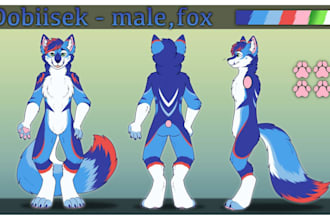 draw your furry reference sheet, fursona, oc, furry ref sheet character nsfw art