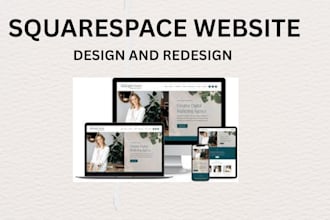 create squarespace website design or online store