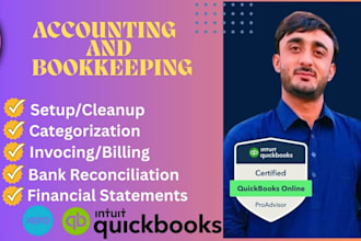 do setup, cleanup and bank reconciliation in quickbooks and xero for UK, USA