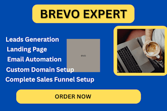 do brevo automation setup landing page leads generation domain setup