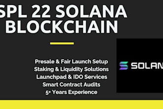 build solana token presale staking launchpad spl token2022