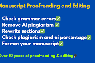 do manuscript proofreading and copy editing