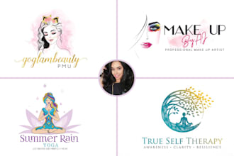 design cosmetics spa yoga health beauty skincare logo