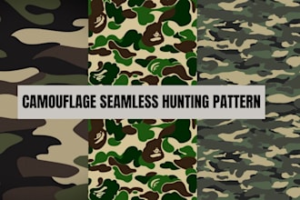 create camouflage surface, seamless hunting pattern, monogram, geometric pattern