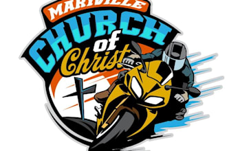 do custom motorcycle  biker club garage or brand logo design