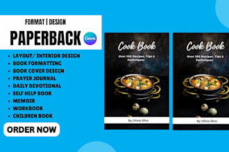 do book typesetting, layout design, paperback formatting for amazon kdp