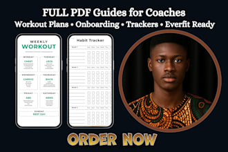 design everfit ready PDF guides for fitness coaches and fitness program upload