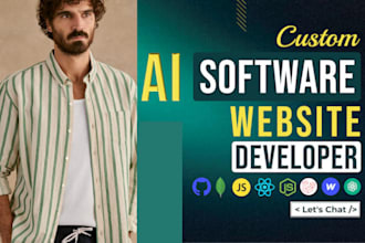 do ai software development, full stack website backend, front end developer