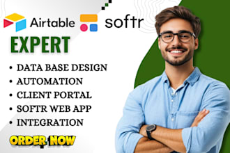 setup airtable database write airtable formular, airtable automation, softr