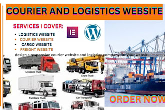 design a responsive courier website and logistics company for your website