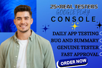 provide real 12 testers or 20 testers for google play console closed testing