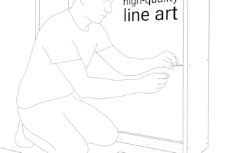 create clean line art illustrations