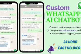 build a custom whatsapp ai chatbot using your data