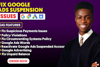 fix google ads account suspension and circumventing system policy suspension