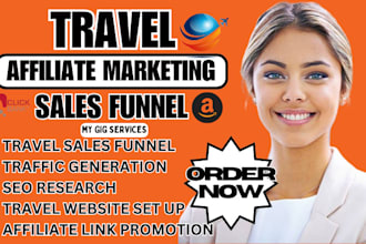 setup travel automated affiliate marketing sales funnel for passive income