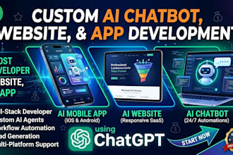 build custom ai chatbot, ai website, and ai app with speech