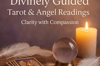 do written psychic tarot and angel card reading with images in 12 hrs