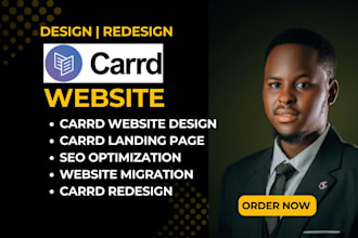 carrd website design, redesign carrd website carrd landing page design