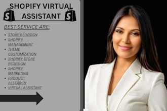 be your shopify virtual assistant, store manager and shopify website designer