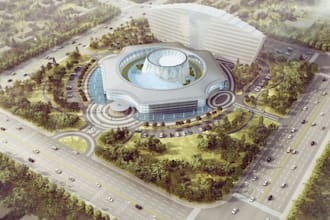 do 3d custom badminton design, golf simulator, sport arena, sport facility space