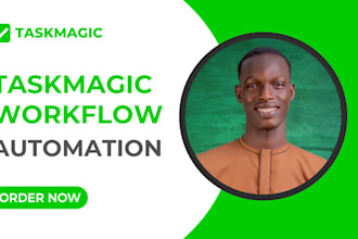 set up taskmagic workflow automation make com automation