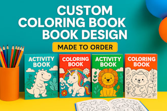 design kids coloring book for KDP etsy