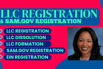 register US or international llc samgov, uei, cage code, and ein