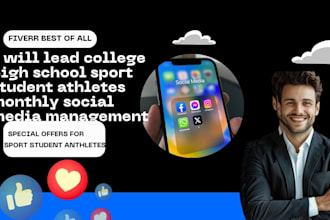 lead college high school sport student athletes monthly social media management